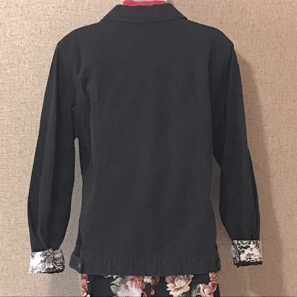 90s Vintage Black Denim Oversized Boyfriend Jacket Shacket - Picture 6 of 14